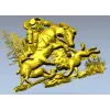 Forest Struggle - high-relief STL 3D model for CNC carving