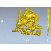 Forest Struggle - high-relief STL 3D model for CNC carving