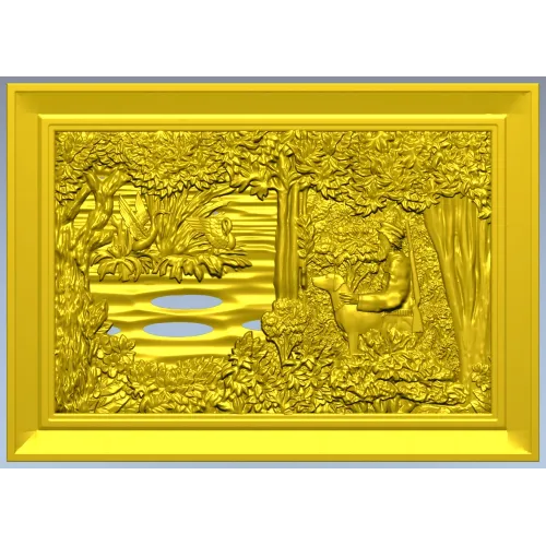 Forest Glade Relief - STL 3D model for CNC carving