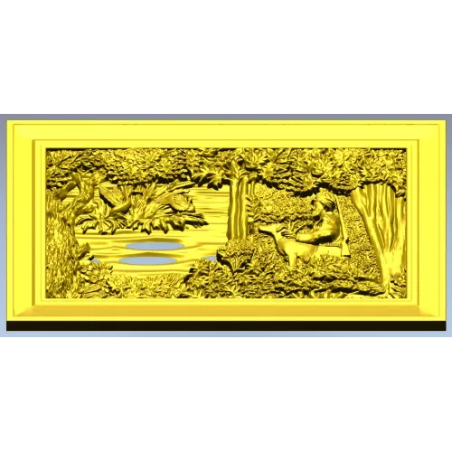 Forest Glade Relief - STL 3D model for CNC carving