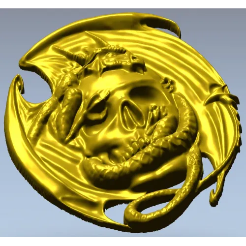 Крылатый Череп - 3D модель STL для ЧПУ