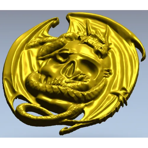 Крылатый Череп - 3D модель STL для ЧПУ