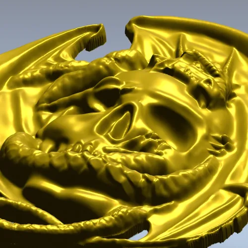 Крылатый Череп - 3D модель STL для ЧПУ