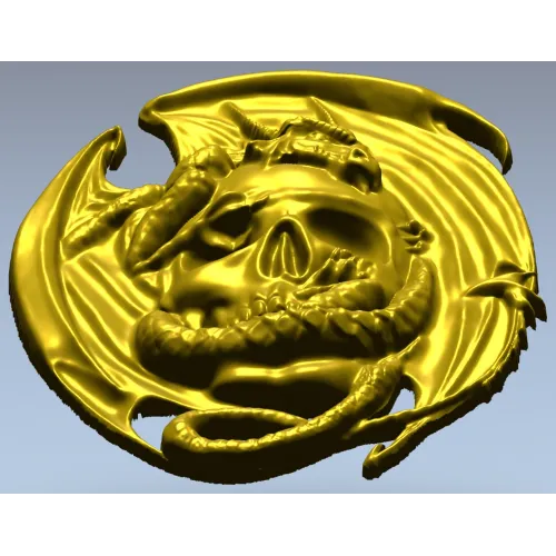Крылатый Череп - 3D модель STL для ЧПУ