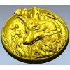 Медальон с лисой - 3D модель STL для ЧПУ