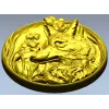 Медальон с лисой - 3D модель STL для ЧПУ