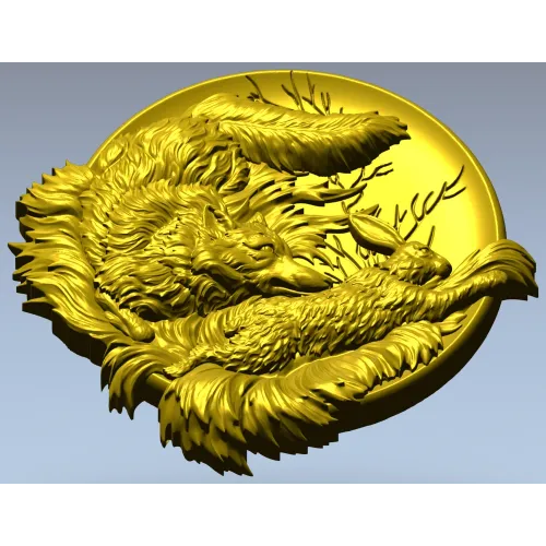 Рельеф "Лиса и заяц" - 3D модель STL для ЧПУ