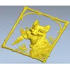 Панно с лисой и птицей - 3D модель STL для ЧПУ