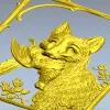 Панно с лисой и птицей - 3D модель STL для ЧПУ