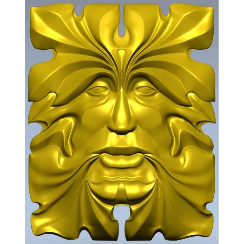 Листовой Лик - декоративная 3D модель STL для ЧПУ
