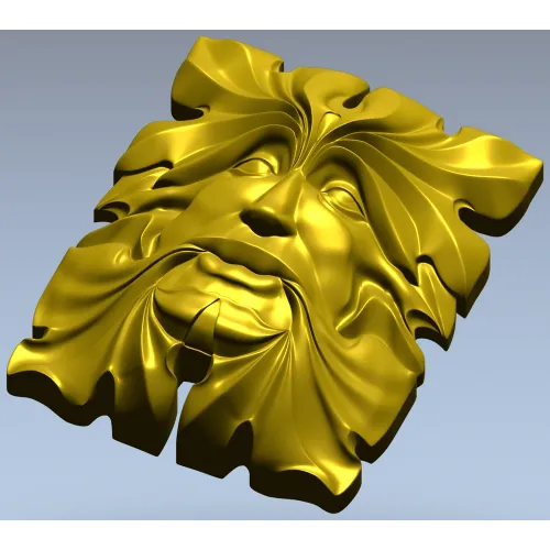 Листовой Лик - декоративная 3D модель STL для ЧПУ