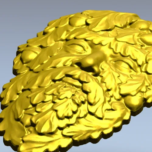 Green Man Oakleaf Relief STL for CNC
