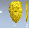 Green Man Oakleaf Relief STL for CNC