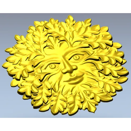 Листовой Лик - рельефная 3D модель в формате STL для ЧПУ