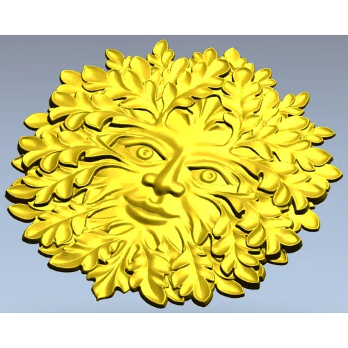 Листовой Лик - рельефная 3D модель в формате STL для ЧПУ