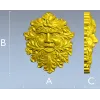 Растительный маскарон "Лик Древа" - stl модель для ЧПУ