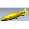 3D модель "Плывущий лосось" - STL для ЧПУ