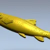 3D модель "Плывущий лосось" - STL для ЧПУ