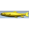 3D модель "Плывущий лосось" - STL для ЧПУ
