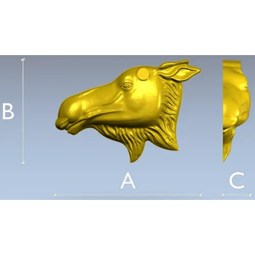 3D модель головы лося в формате STL для фрезеровки ЧПУ