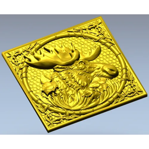 Лось в медальоне - 3D модель STL для ЧПУ