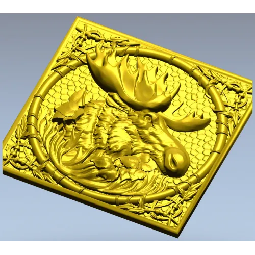 Лось в медальоне - 3D модель STL для ЧПУ