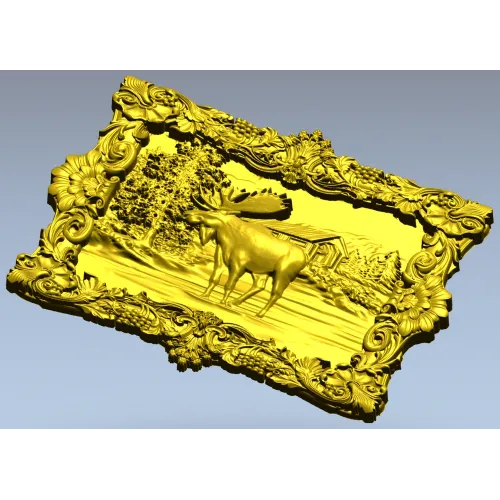 Majestic Moose Relief - STL 3D model for CNC carving