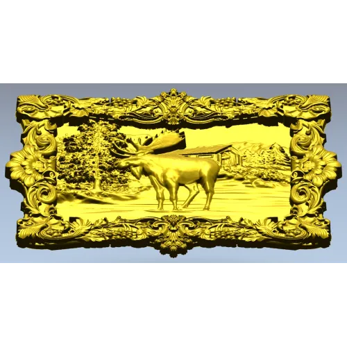 Majestic Moose Relief - STL 3D model for CNC carving