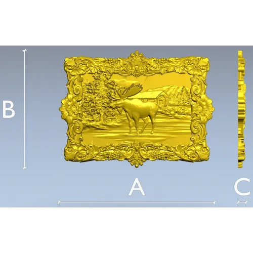 Majestic Moose Relief - STL 3D model for CNC carving