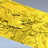 Lotus Pond Relief - detailed STL 3D model for CNC carving