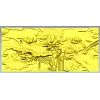 Lotus Pond Relief - detailed STL 3D model for CNC carving