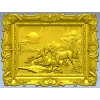 Рельеф в резной раме с лошадьми - STL для ЧПУ