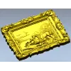 Рельеф в резной раме с лошадьми - STL для ЧПУ