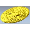 Овальное панно "Кобыла и жеребёнок" - STL для ЧПУ