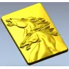 STL модель рельефа "Дуэт лошадей" - 3D модель stl для ЧПУ