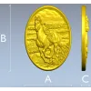 3D модель (STL) рельефа - Лошадь в овальном медальоне для ЧПУ