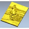 Galloping horse relief STL for CNC