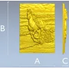 Galloping horse relief STL for CNC