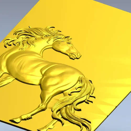 Барельеф коня - 3D модель STL для ЧПУ