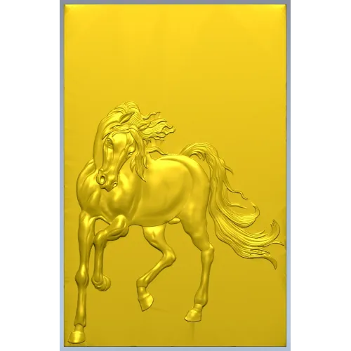Galloping Horse - high-relief STL 3D model for CNC milling