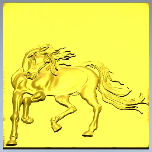 Galloping Horse - high-relief STL 3D model for CNC milling