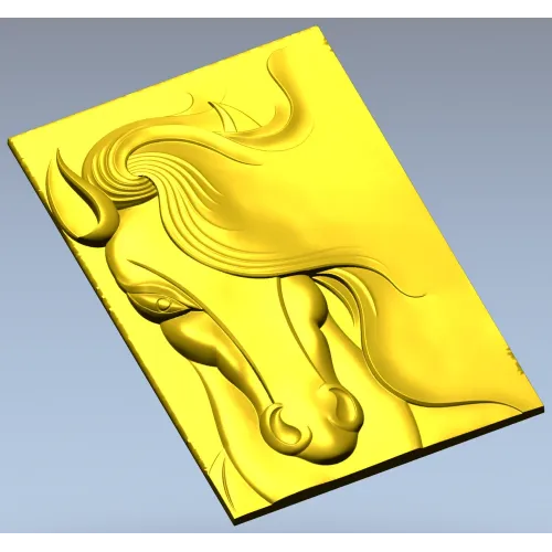 Horse head bas-relief STL for CNC milling, 3D model stl