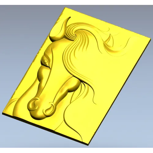 Horse head bas-relief STL for CNC milling, 3D model stl