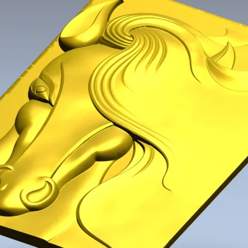 Horse head bas-relief STL for CNC milling, 3D model stl