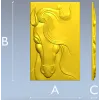 Horse head bas-relief STL for CNC milling, 3D model stl