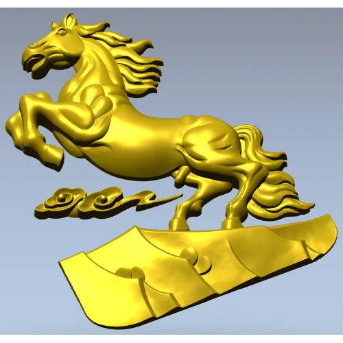 Конь на дыбах - 3D модель STL для ЧПУ: рельефное панно
