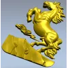 Конь на дыбах - 3D модель STL для ЧПУ: рельефное панно