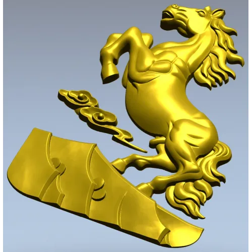 Конь на дыбах - 3D модель STL для ЧПУ: рельефное панно