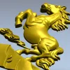 Конь на дыбах - 3D модель STL для ЧПУ: рельефное панно
