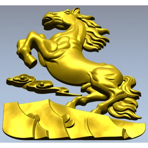 Конь на дыбах - 3D модель STL для ЧПУ: рельефное панно